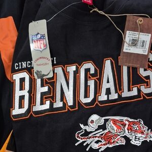 Mitchell & Ness Cincinnati Bengals Black Orange Long Sleeve Tee